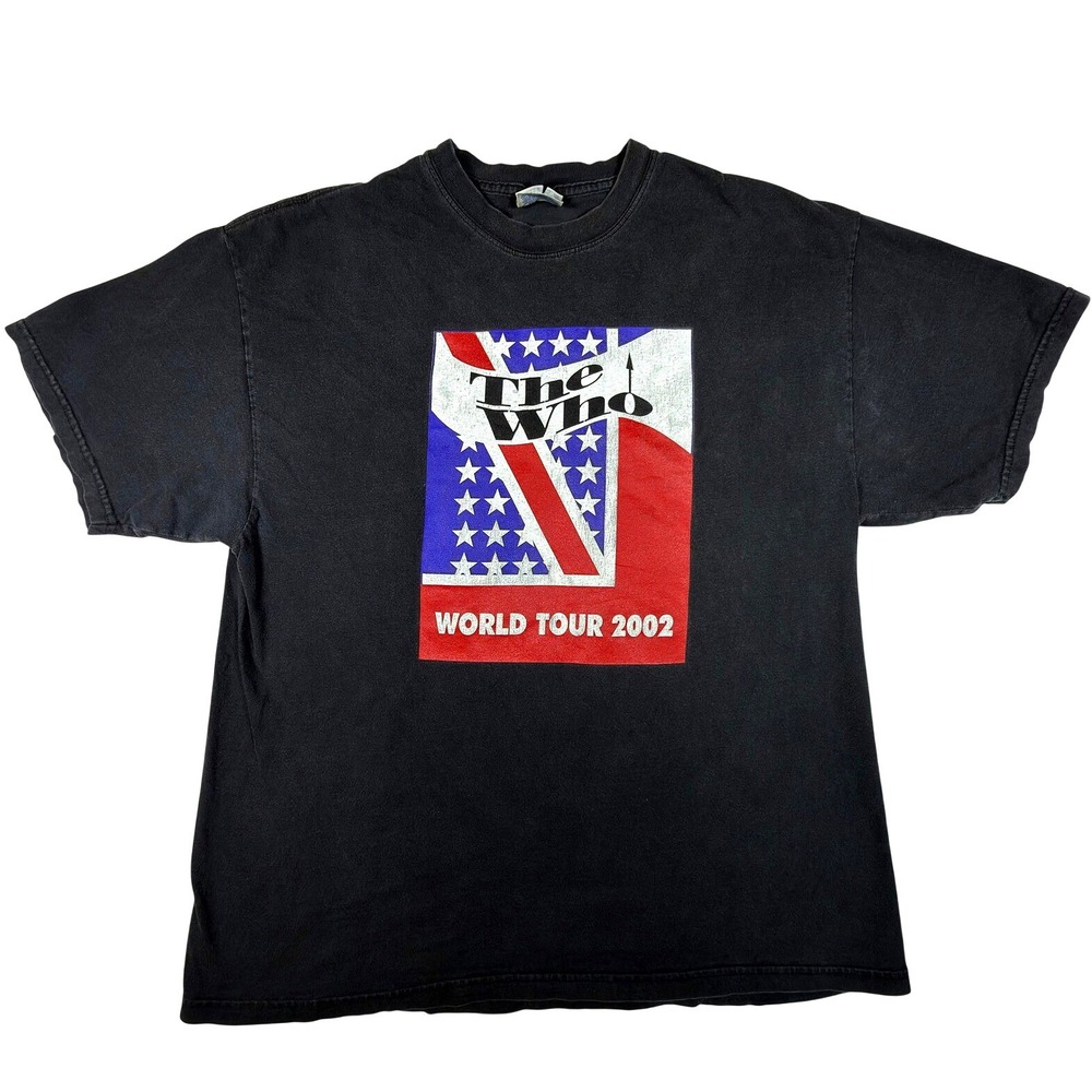 VTG The Who World Tour 2002 T-Shirt Mens XL John Entwistle Memorial Hanes Beefy